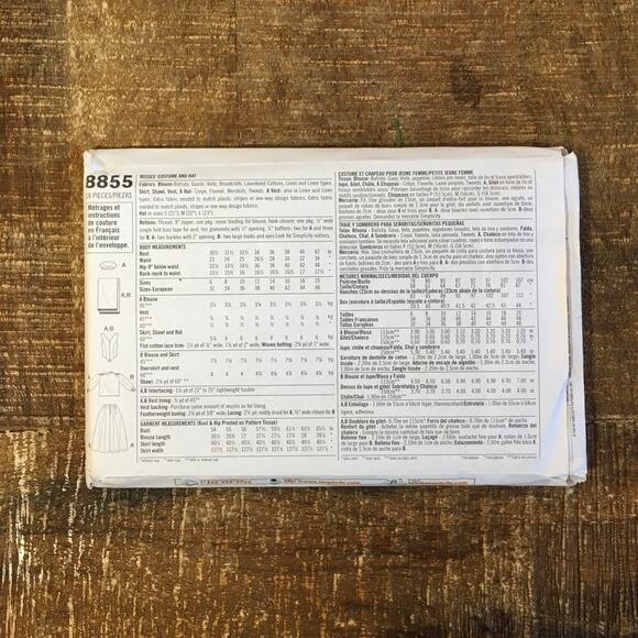 Simplicity Sewing Pattern Celtic Highland Costume Dress Renaissance 6-12 UNCUT - Picture 2 of 2